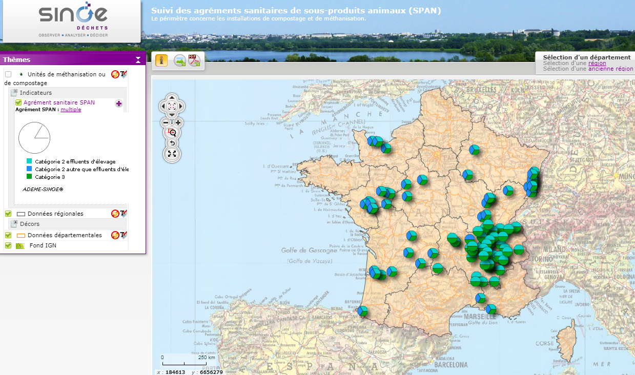 Carte des installations agréées pour traiter les sous-produits animaux (SPAN)